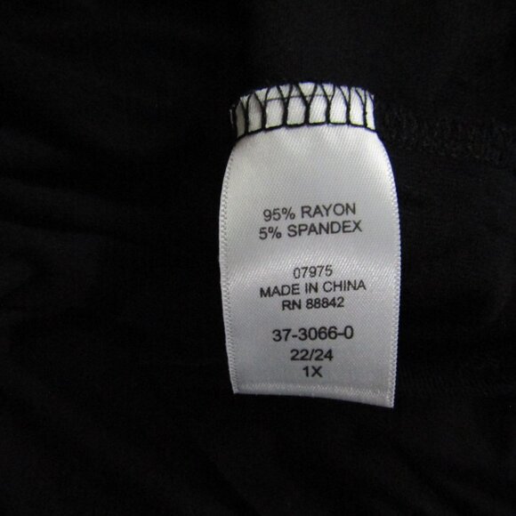 Roaman's Layered Shift Dress 1X Black Casual Classic Lagenlook Stretchy NWT - Picture 12 of 12